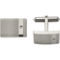 Chisel Titanium Brushed and Polished with Cubic Zirconia Cufflinks - Image 1 of 2