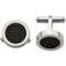 Chisel Titanium Polished with Black Carbon Fiber Inlay Cufflinks - Image 1 of 2