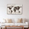 Inkstry Rustic World Map Black And White 16x24 Canvas Giclee - Image 3 of 3