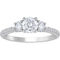 From the Heart 14K White Gold 1 1/2 CTW Lab Grown Diamond 3 Stone Ring Size 9 - Image 1 of 2