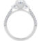 From the Heart 14K White Gold 1 1/2 CTW Lab Grown Diamond 3 Stone Ring Size 9 - Image 2 of 2