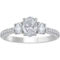 From the Heart 14K White Gold 1 1/2 CTW Lab Grown Diamond 3 Stone Ring Size 9 - Image 1 of 4