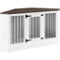 Crosley Furniture Winslow Corner Credenza Dog Crate, White - Image 1 of 6
