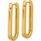 14K Yellow Gold Rectangular Hoop Earrings - Image 3 of 6