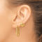 14K Yellow Gold Rectangular Hoop Earrings - Image 6 of 6
