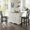 Crosley Furniture Julia Stainless Steel Top Island with X Back Stools - Image 1 of 3