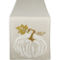Design Imports 14 x 70 in. White Pumpkin Embroidered Table Runner - Image 1 of 7
