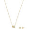 COACH Opal Signature Sculpted C Boxed Necklace and Earrings Set - Image 1 of 4
