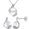 Sofia B. Sterling Silver 1/5 CTW Diamond Freshwater Pearl 2 pc. Jewelry Set - Image 1 of 4