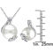 Sofia B. Sterling Silver 1/5 CTW Diamond Freshwater Pearl 2 pc. Jewelry Set - Image 4 of 4