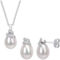 Sofia B. Sterling Silver Cultured Freshwater Pearl Diamond Accent 2 pc. Jewelry Set - Image 1 of 3