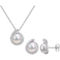 Sofia B. Cultured Freshwater Pearl Diamond Accent Earrings & Necklace 2 pc. Set - Image 1 of 3