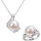 Sofia B. Cultured Freshwater Pearl Diamond Wrap Floral Necklace & Ring 2 pc. Set - Image 1 of 5