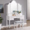 Furniture of America Estae White Vanity 3 pc. Set - Image 1 of 3