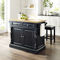 Crosley Furniture Oxford Kitchen Island with Square Seat Stools - Image 3 of 6