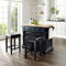 Crosley Furniture Oxford Kitchen Island with Square Seat Stools - Image 6 of 6