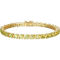 18K Yellow Gold Over Sterling Silver Peridot 7.25 in. Tennis Bracelet - Image 1 of 2