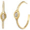 COACH Crystal Signature Pave Hoop Earrings - Image 1 of 2