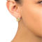 14K Two Tone Gold 10 x 10 x 6mm Striped Huggie Hoop Earrings - Image 3 of 3
