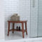 Hillsdale Furniture Preston Walnut Acacia Wood Shower Stool - Image 2 of 2