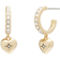 COACH Gold Iconic Heart Huggie Earrings - Image 1 of 2