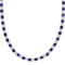 Sofia B. Sterling Silver 33 CTW Created Blue and White Sapphire Tennis Necklace - Image 1 of 3