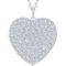 Sterling Silver 1/5 CTW Diamond Large Heart Pendant - Image 1 of 3