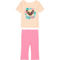 Pony Tails Little Girls Glitter Graphic Tee and Flare Leggings 2 pc. Set - Image 1 of 2