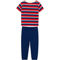Buzz Cuts Little Boys Print Graphic Tee and French Terry Jogger Pants 2 pc. Set - Image 2 of 2