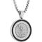 Stainless Steel 1/4 CTW Black Diamond Medallion Pendant - Image 2 of 4