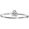 White Ice Sterling Silver Diamond Accent Love Knot 6.75 in. Hinged Bangle Bracelet - Image 1 of 3