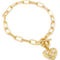 Kendra Scott Penny White Cubic Zirconia Goldtone Heart Chain Bracelet - Image 1 of 2