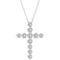 Pure Brilliance 14K White Gold 3/4 CTW Lab Created Diamond Cross Pendant - Image 1 of 2