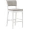 Hillsdale Furniture Clarion Wood Upholstered Panel Back Stool, Sea White - Image 1 of 2