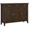 Simpli Home Acadian Solid Wood Wide Entryway Storage Cabinet in Brunette Brown - Image 1 of 5