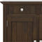 Simpli Home Acadian Solid Wood Wide Entryway Storage Cabinet in Brunette Brown - Image 4 of 5