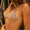 Roxy All About Sol Mini Tiki Halter Neck Bikini Swim Top - Image 3 of 5