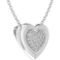 Sterling silver 1/5 CTW Diamond Heart Earrings and Pendant Set - Image 3 of 6