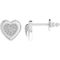 Sterling silver 1/5 CTW Diamond Heart Earrings and Pendant Set - Image 5 of 6