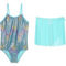 Limited Too Girls Mermaid Shell Foil One-Piece and Mesh Skirt 2 pc. Swim Set - Image 1 of 2