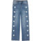 YMI Jeans Girls Wide Leg Jeans with White Hearts - Image 1 of 2