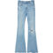 American Eagle Next Level Ripped High Rise Flare Jeans - Image 4 of 5