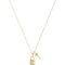 Coach Rainbow Multi Signature Rainbow Quilted Lock and Key Pendant Necklace 16 in. - Image 1 of 3