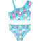 Surf Zone Little Girls Floral Ruffle Shoulder 2 pc. Swimsuit - Image 1 of 2