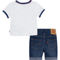 Levi's Baby Boys Ringer Tee and Shorts 2 pc. set - Image 2 of 5
