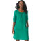Connected Apparel Quarter Puff Sleeve Round Neck Dress - Image 1 of 4