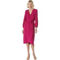 Connected Apparel Long Sleeve Faux Wrap Tie Front Dress - Image 1 of 3