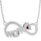 Sterling Silver Lab Created Ruby 18 in. Mom Infinity Heart Necklace - Image 3 of 3