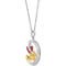 14K Yellow Gold Over Sterling Silver Created Gems Moon 