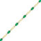 10K Yellow Gold Created Emerald and Diamond Accent Infinity Link Bracelet - Image 2 of 3